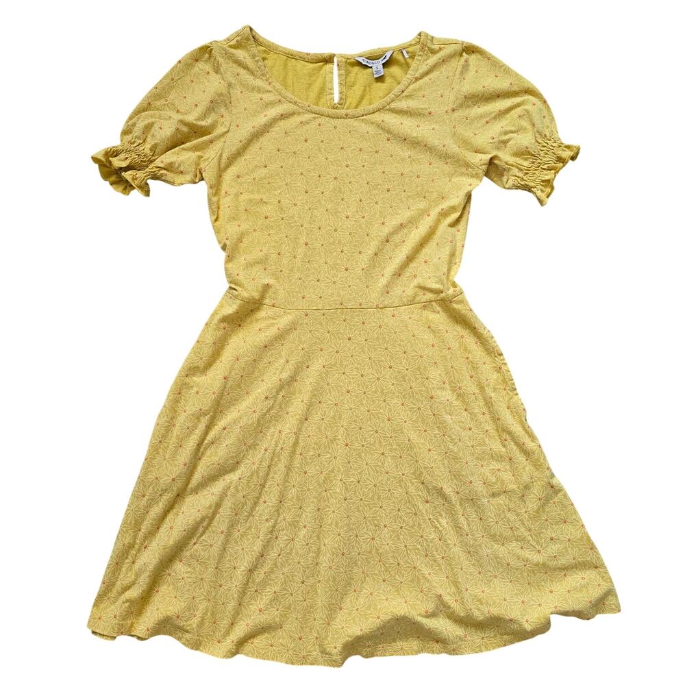 Toad & Co Laurel Dress Yellow Daisy Floral Tencel Organic Cotton Size S - Picture 2 of 10